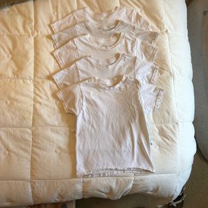 Set of 5 boys white under shirts
